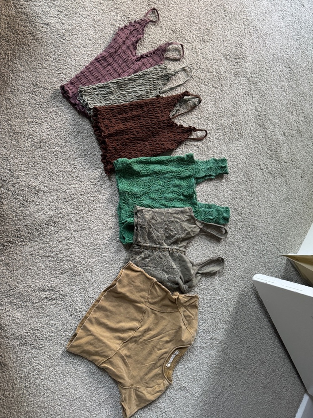 Free People Knit Tank Top Set - Purple, Gray, Brown, Green, Taupe, Tan
